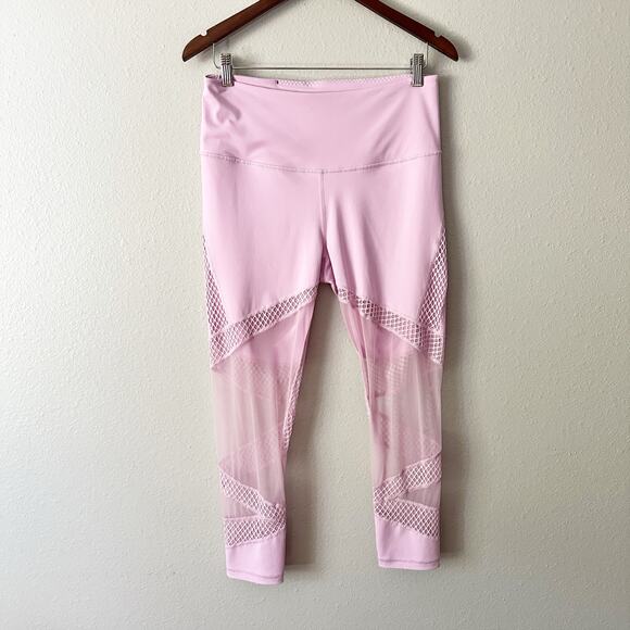 Victoria's Secret  Lavender Fishnet Mesh Knockout 7/8 Tight women's size large - Picture 2 of 14